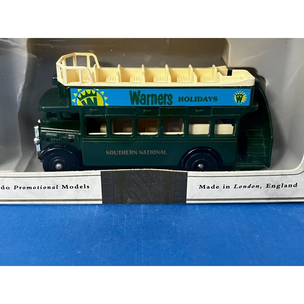 Vintage Lledo AEC Regent Open Top Bus Southern National Warners Holidays